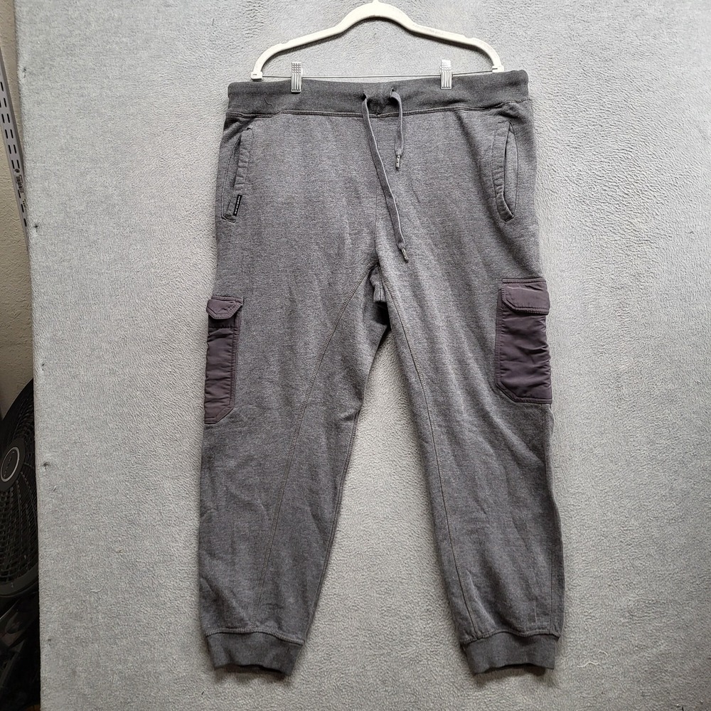 Ecko Unltd. Men Activewear Pants XL Gray Jogger‎ Cargo Drawstring